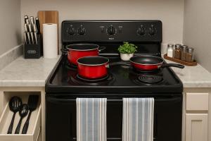 Køkken eller tekøkken på KINGbed A plus location A plus for workers LongStayDiscount