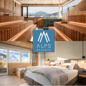 Кровать или кровати в номере Carpe Solem Kaprun Hotel by ALPS RESORTS