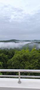 a view of a forest from a train window at A CLASS King bedroom with balcony view, extra bed, and a spacious bathroom with changing area in Chakkarakkal +5 photos