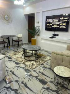 Et opholdsområde på Luz Haven Apartment