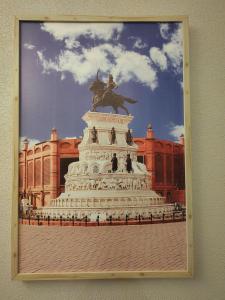 a large monument in front of a large building at Hotel Northern Heights in Amritsar