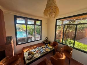 Posezení v ubytování Ecolodge tahannaout