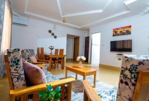 TV/trung tâm giải trí tại Siarick Cottages