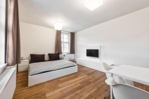 TV a/nebo společenská místnost v ubytování Theresian Apartment