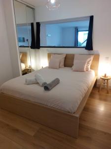 Postel nebo postele na pokoji v ubytování Le DenysPuech 55m2 plein centre avec jardin!