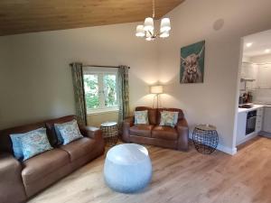 Posezení v ubytování Breckland Lodge 1 with Hot Tub