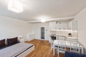 Kuchyň nebo kuchyňský kout v ubytování Theresian Apartment