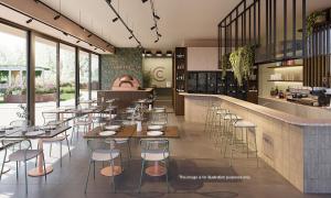 En restaurant eller et andet spisested på Aminess Younique Vollo Residence