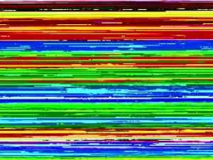 een stapel regenboogkleurige lijnen bij Studio Cosmos-7 by Interhome in Le Corbier