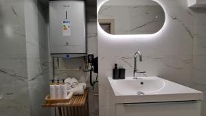 Koupelna v ubytování Apartmány Farní