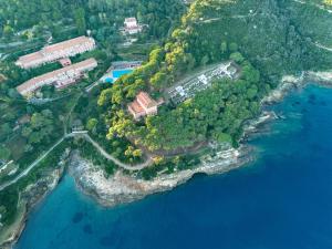 an aerial view of an island in the water at Apartment Villa Le Palme by Interhome in Rio Marina