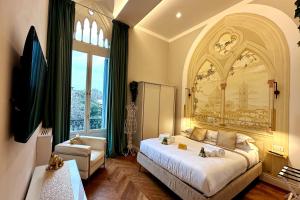 Postel nebo postele na pokoji v ubytování Stile Comfort per Coppie e Famiglie