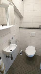 une salle de bains avec toilettes et lavabo dans l'établissement GMA Apartment R11, à Schwanau