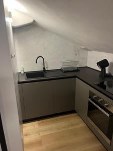 eine Küche mit Spüle und Herd in der Unterkunft Airone1 in Gallarate + 3 Fotos