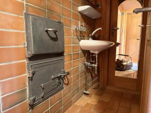 Η κουζίνα ή μικρή κουζίνα στο Revier am Waldrand