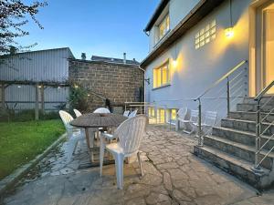 Bygningen som feriehuset ligger i