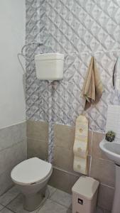 Aconchego da cris في لينكويس: حمام مع مرحاض ومغسلة