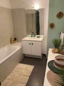 Koupelna v ubytování FLC- Vaste T2 -Parking-Air Conditioning-Terrace-6p-St Charles + 14 fotografií