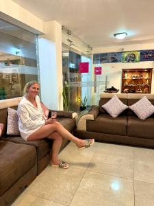 Χώρος καθιστικού στο Hotel Flamingo