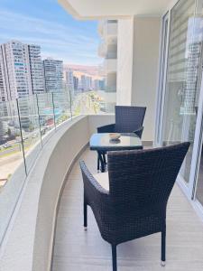 En balkon eller terrasse på Departamento en Península