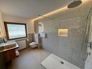 Koupelna v ubytování Bergnest Appartements