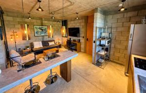 Kuchyň nebo kuchyňský kout v ubytování Santas y Santos