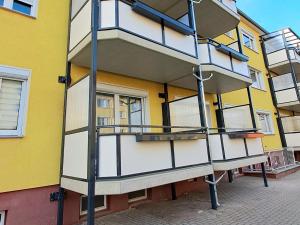 En balkon eller terrasse på Ferienwohnung Pitstop