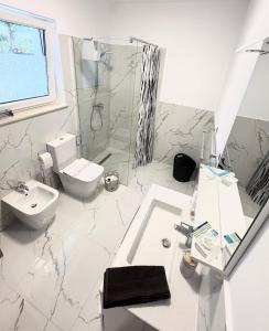 Koupelna v ubytování Cameră dublă Suceava