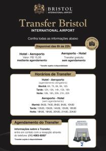 Certifikát, hodnocení, plakát nebo jiný dokument vystavený v ubytování Bristol International Guarulhos