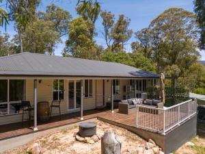 Bygningen som feriehuset ligger i