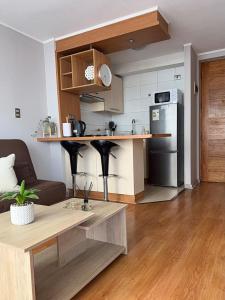 Nhà bếp/bếp nhỏ tại Departamento 1 habitación pleno centro de Viña
