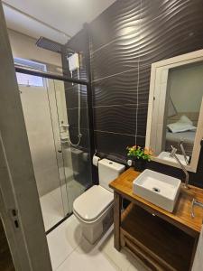 Phòng tắm tại Apartamento lindo e Espaçoso