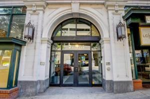 an entrance to a building with a revolving door at Symons Block Suite 5 in Spokane