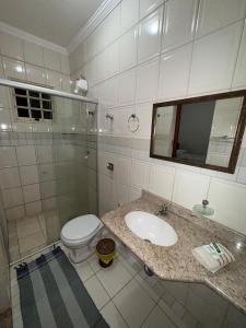 Phòng tắm tại Hotel Norte Sul