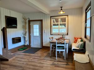 Et tv og/eller underholdning på Ferienhaus Untere Mühle