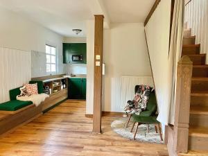 Et opholdsområde på Ferienhaus Untere Mühle