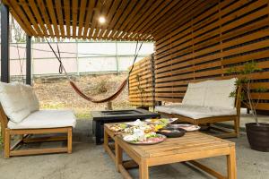 Et opholdsområde på ビジネス&長期ステイコテージ