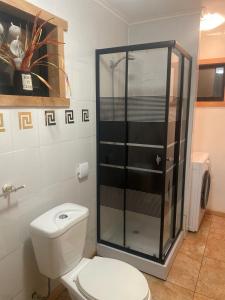 Koupelna v ubytování Entrevolcanes