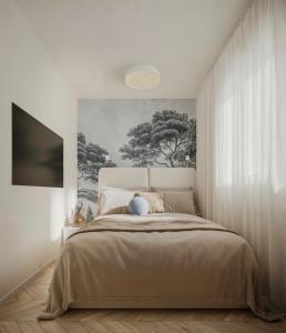 En eller flere senge i et værelse på Apartment Solis 8