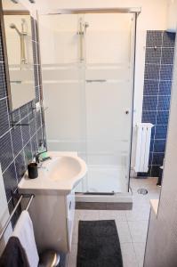 een badkamer met een wastafel en een douche bij CoreHome in Albano Laziale