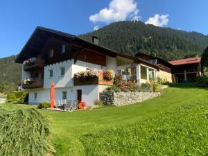 a house on a hill with a green field at Ferienwohnung Bargehr Marion in Sankt Gallenkirch