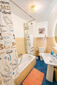 Koupelna v ubytování 1 min to sea, Parking, AC, Terrace, 15 min Monaco