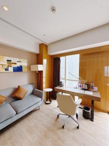 Posezení v ubytování 郑州豪锦汇酒店 Zhengzhou Haojinhui Hotel