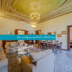 Et opholdsområde på Villa Montale Historical Apartment I Limoni