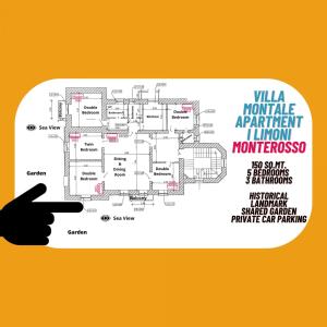 Plantegning af Villa Montale Historical Apartment I Limoni + 67 billeder