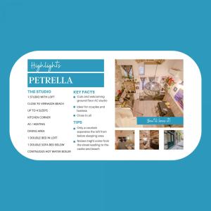 a screenshot of the petrelka website at Petrella's Point Studio with AC in Vernazza