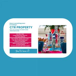 a bottle of water sitting on top of a table at Petrella's Point Studio with AC in Vernazza