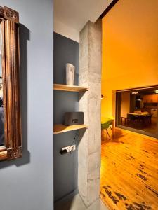 Nhà bếp/bếp nhỏ tại Hiddenhausen Premium Apartment mit Terrasse