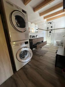 Kuchyň nebo kuchyňský kout v ubytování Reiterbauer Chalet