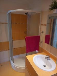 Et badeværelse på Ubytováni U rybníčku